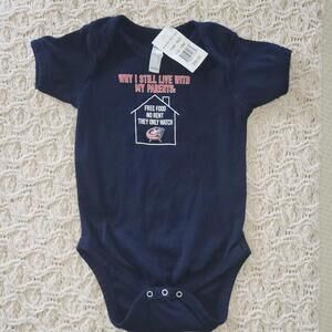 New England Patriots Baby One-piece 18 Months "Why I Still Live With My Parents"
